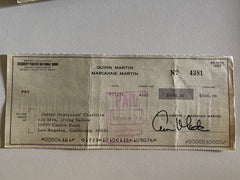 Quinn Martin signed check