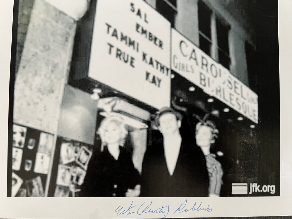 JFK Assassination Officer Weldon E. "Rusty" Robbins signed photo