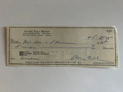 Gloria Pall signed check