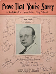 Prove That You're Sorry signed sheet music