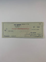 Jack Donohue signed check