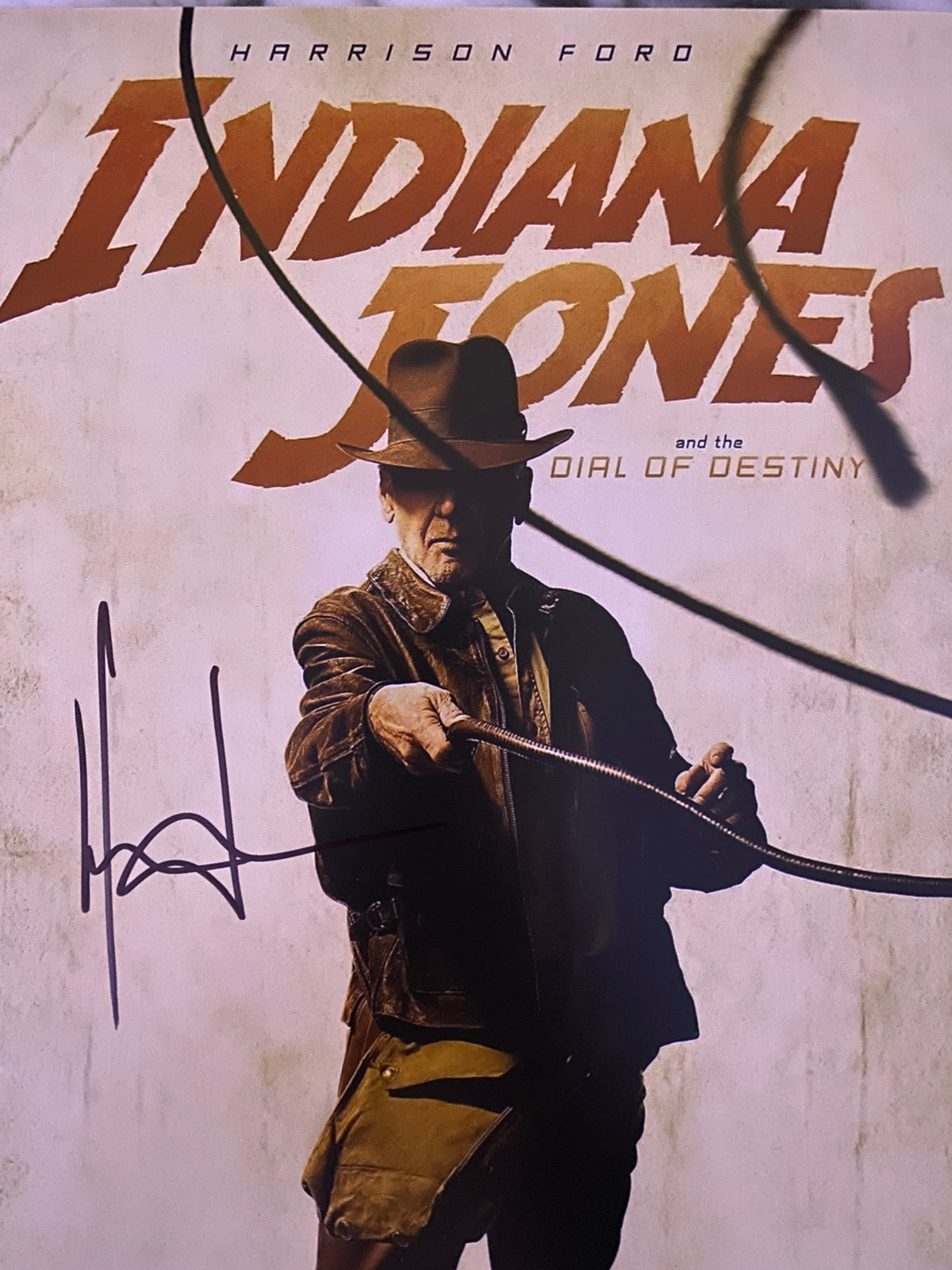 Indiana Jones and the Dial of Destiny Harrison Ford signed movie photo