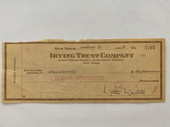 Walter Winchell signed check