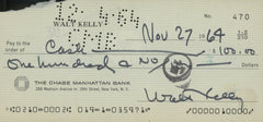 Walt Kelly signed check