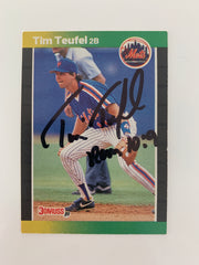 Tim Teufel signed baseball card - Sports card
