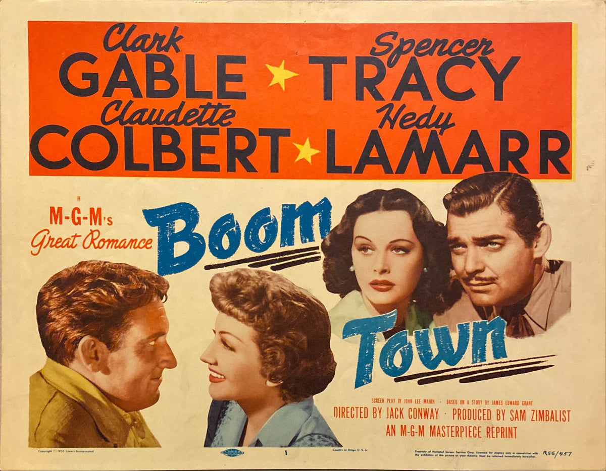 Clark Gable and Spencer Tracy "Boom Town" original Lobby Card -