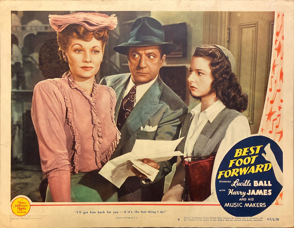 Lucille Ball and Harry James "Best Foot Forward" original Lobby Card