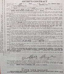 Dolly Dumplin Signed Artists Contract