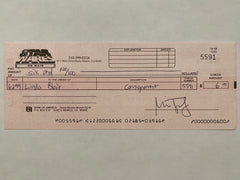 Linda Blair Star Wares consignment signed check