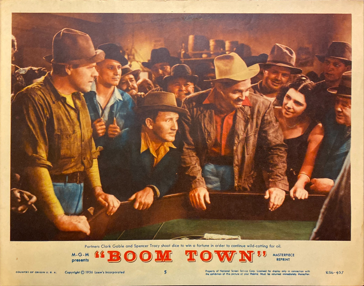 Clark Gable and Spencer Tracy "Boom Town" original Lobby Card -