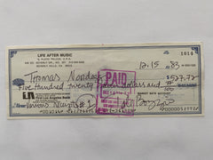 Dale Bozzio signed check