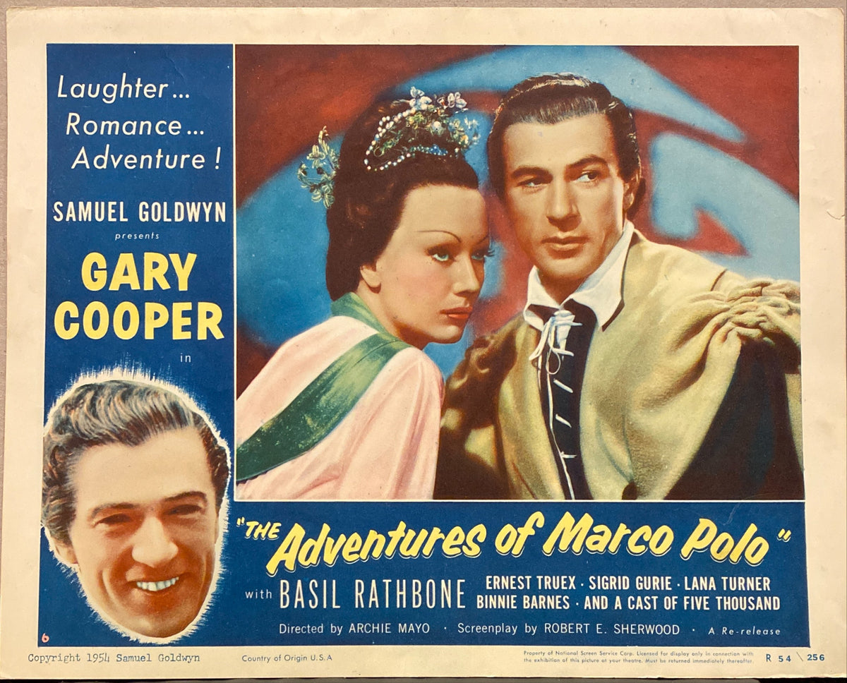 Gary Cooper and Sigrid Gurie "The Adventures of Marco Polo" Lobby Card