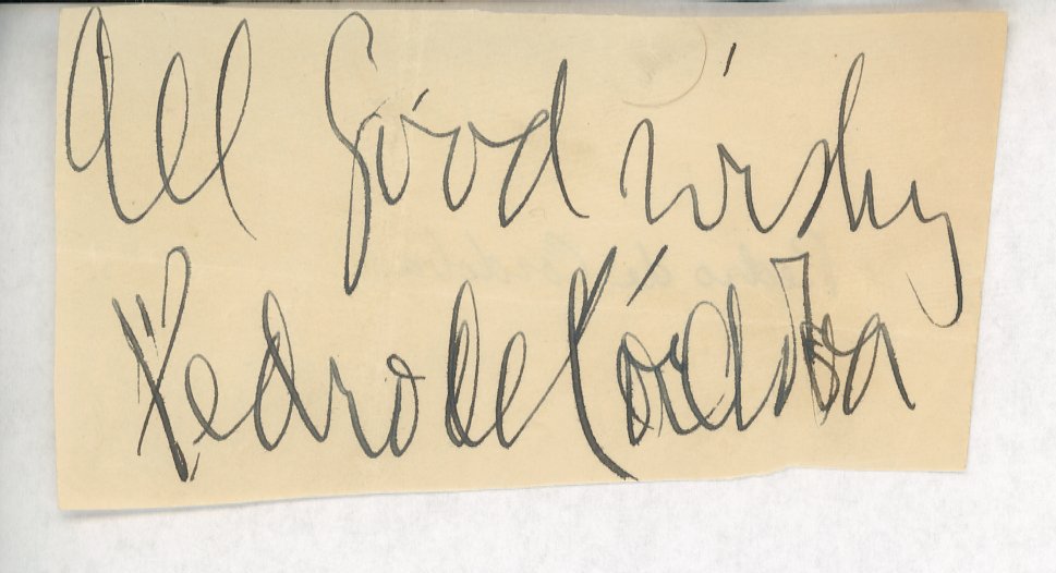 Pedro de Cordoba original signature