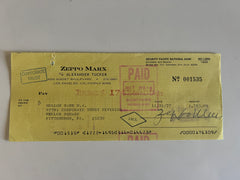 Zeppo Marx signed check