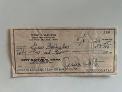 Jessica Walter signed check