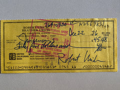 Robert Urich signed check