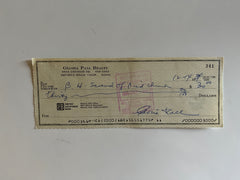 Gloria Pall signed check