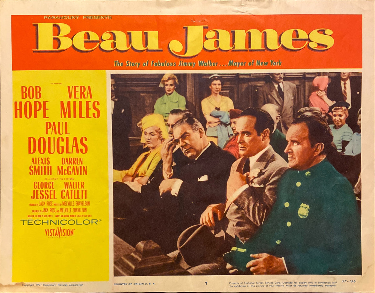 Bob Hope, Alexis Smith, and Vera Miles "Beau James" original Lobby Card