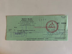 Zeppo Marx signed check