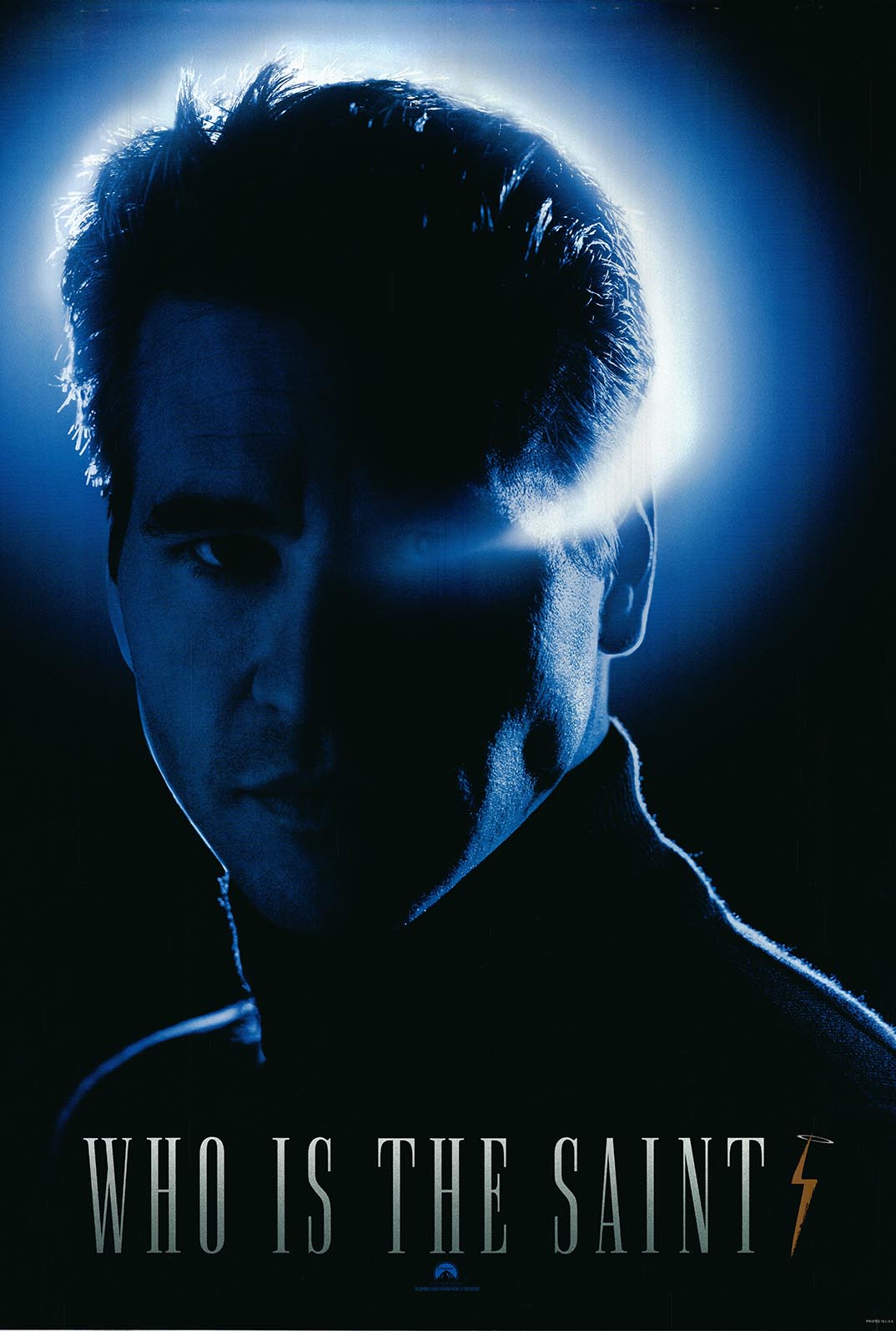 The Saint 1996 original vinyl ceiling drop teaser advertising poster