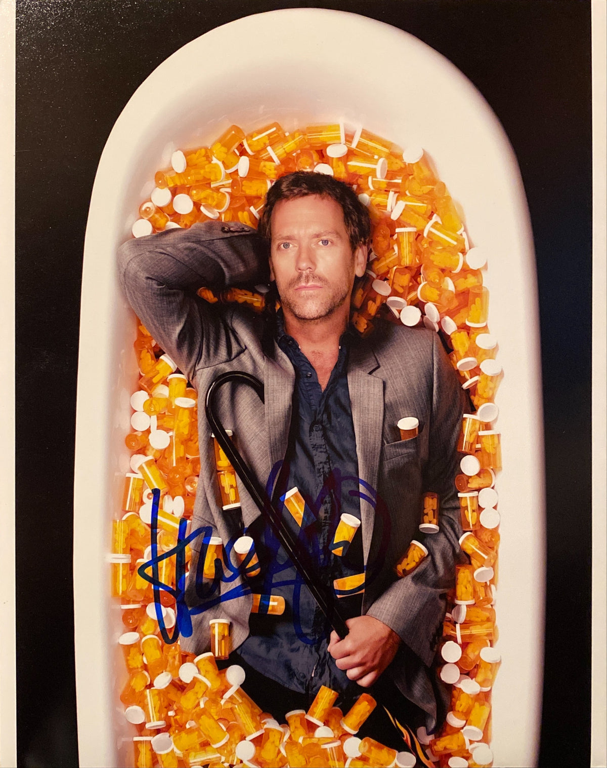 Hugh Laurie signed "House" photo