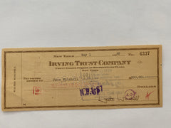 Walter Winchell signed check