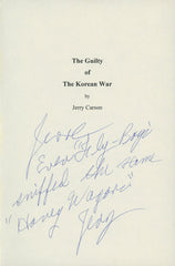 Jerry Carson signed The Guilty Of The Korean War signed book