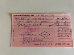 Zeppo Marx signed check