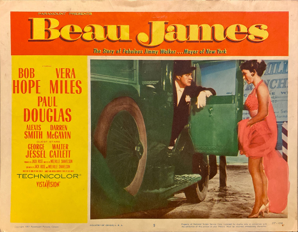 Bob Hope, Alexis Smith, and Vera Miles "Beau James" original Lobby Card