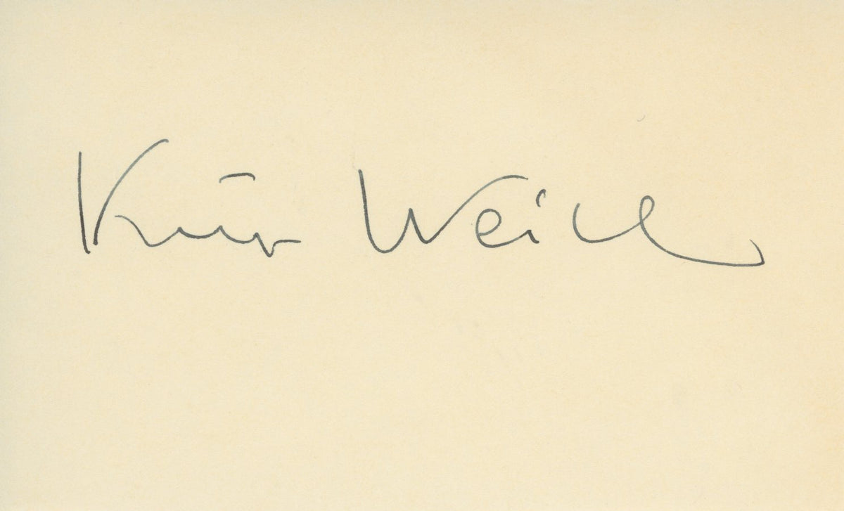 Composer Kurt Weill signature cut