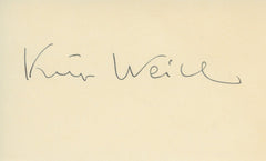 Composer Kurt Weill signature cut