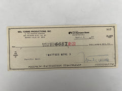 Mel Torme signed check