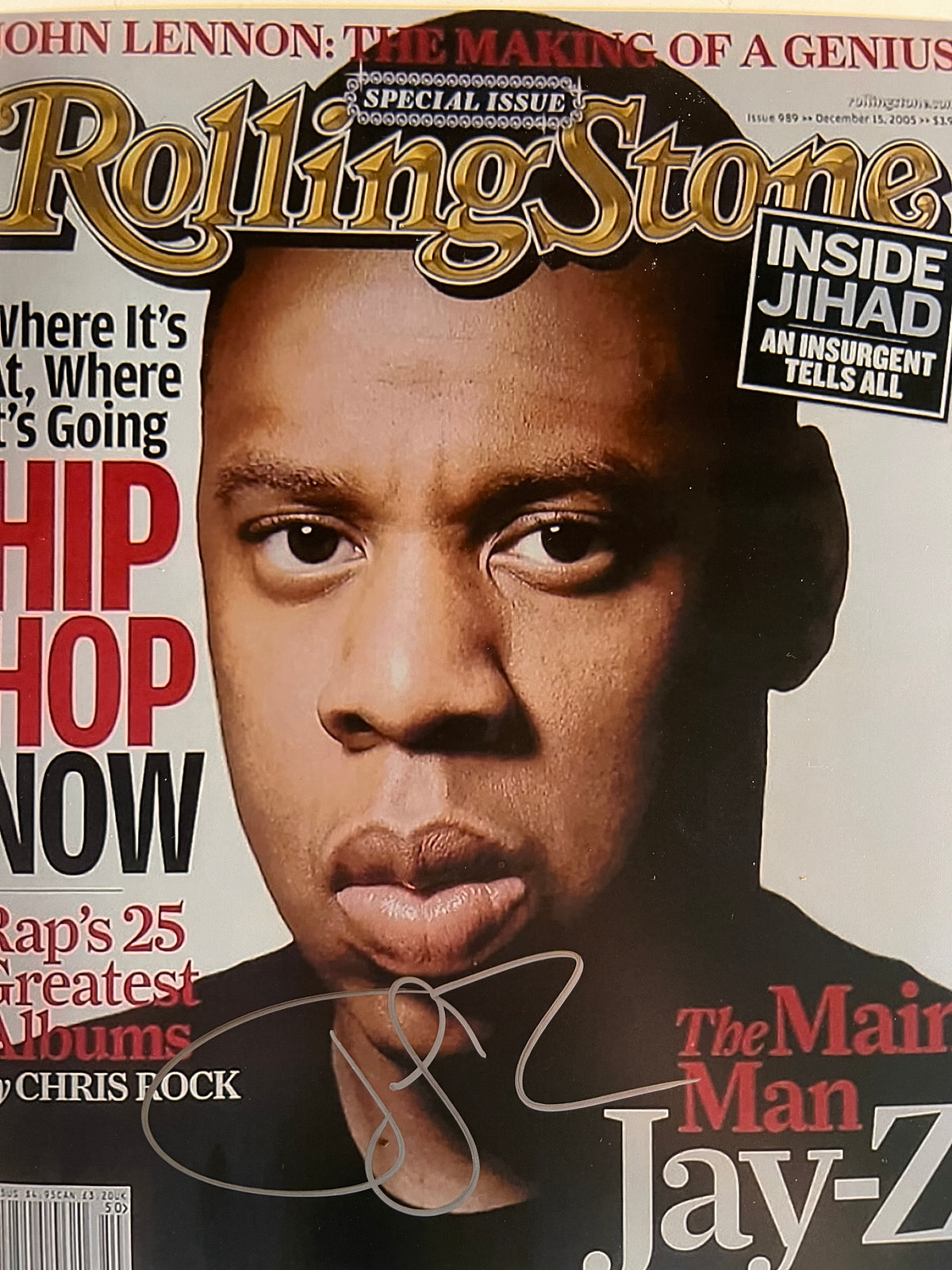 Jay-Z signed signed Rolling Stone Magazine cover photo