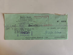 Zeppo Marx signed check