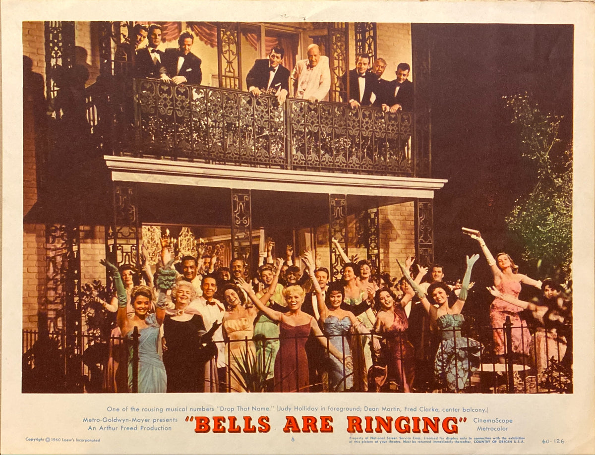 Dean Martin, Judy Holliday, and Eddie Foy, Jr. "Bells Are Ringing" original Lobby Card