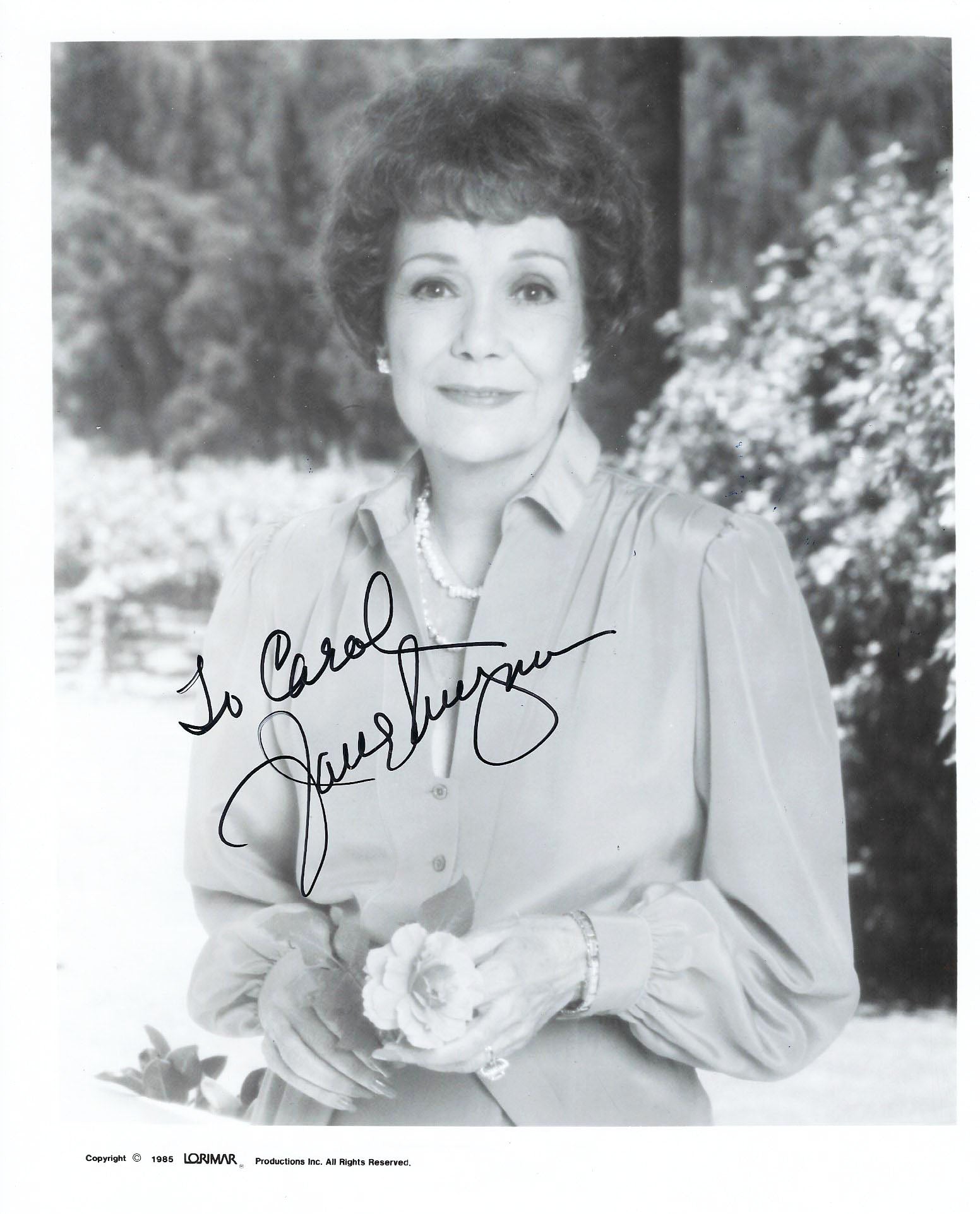 Falconcrest Jane  (Wyman) Reagan signed photo