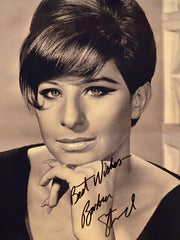 Barbra Streisand signed photo. 8x10 inches
