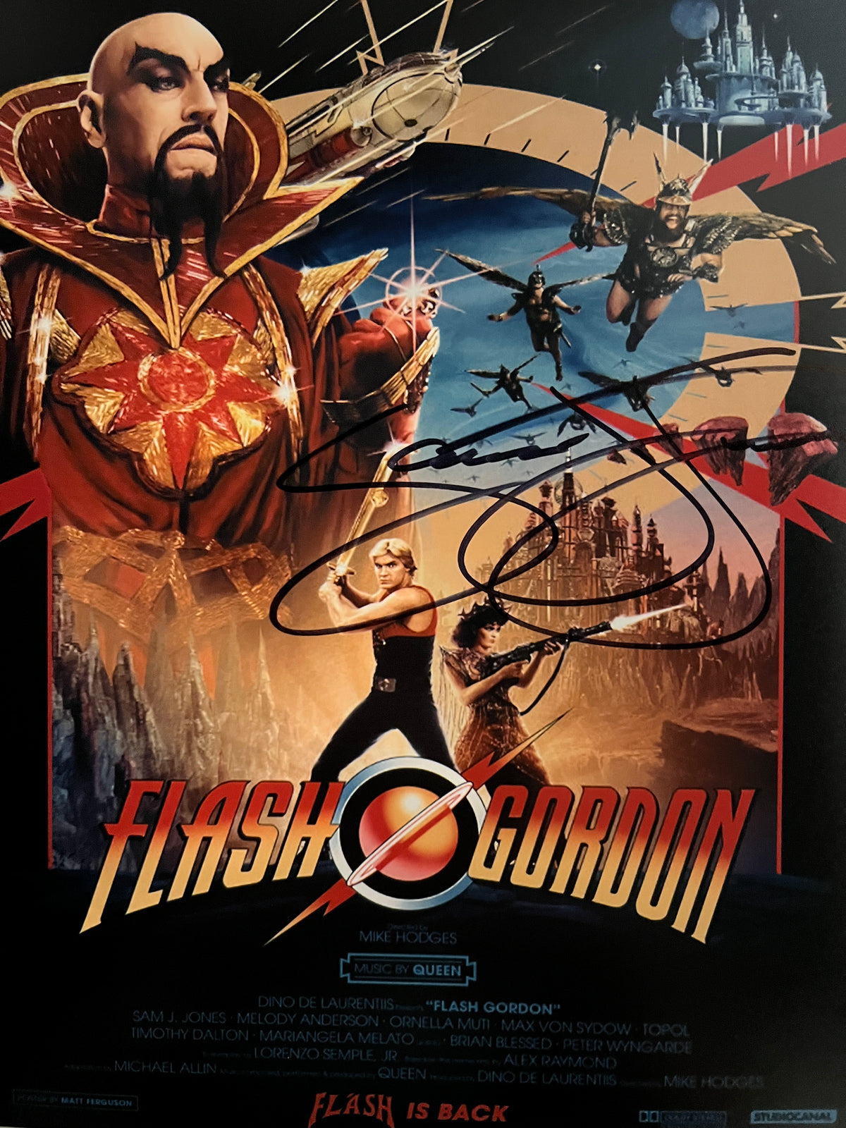 Flash Gordon Sam J. Jones signed movie photo