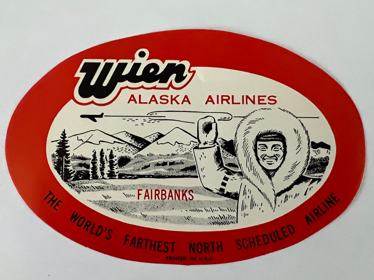 Alaskan Airlines vintage travel sticker