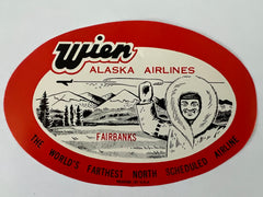 Alaskan Airlines vintage travel sticker