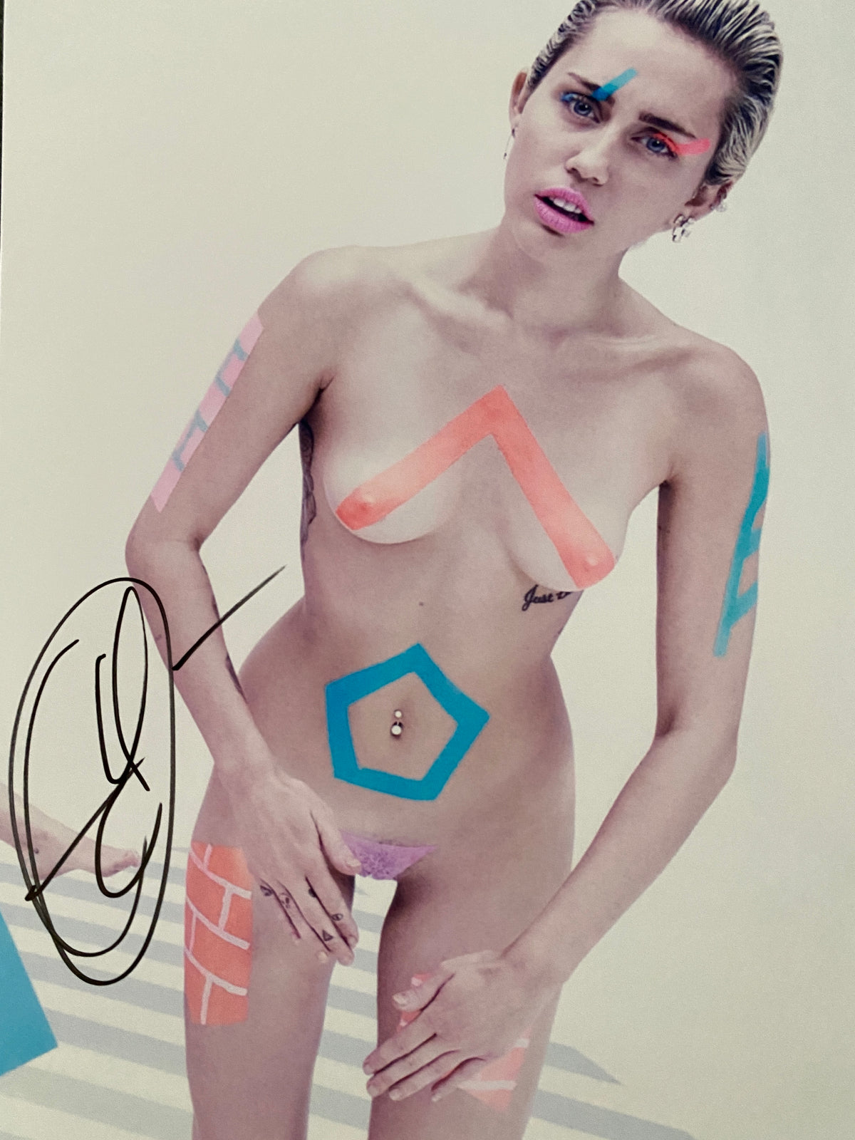 Miley Cyrus signed photo