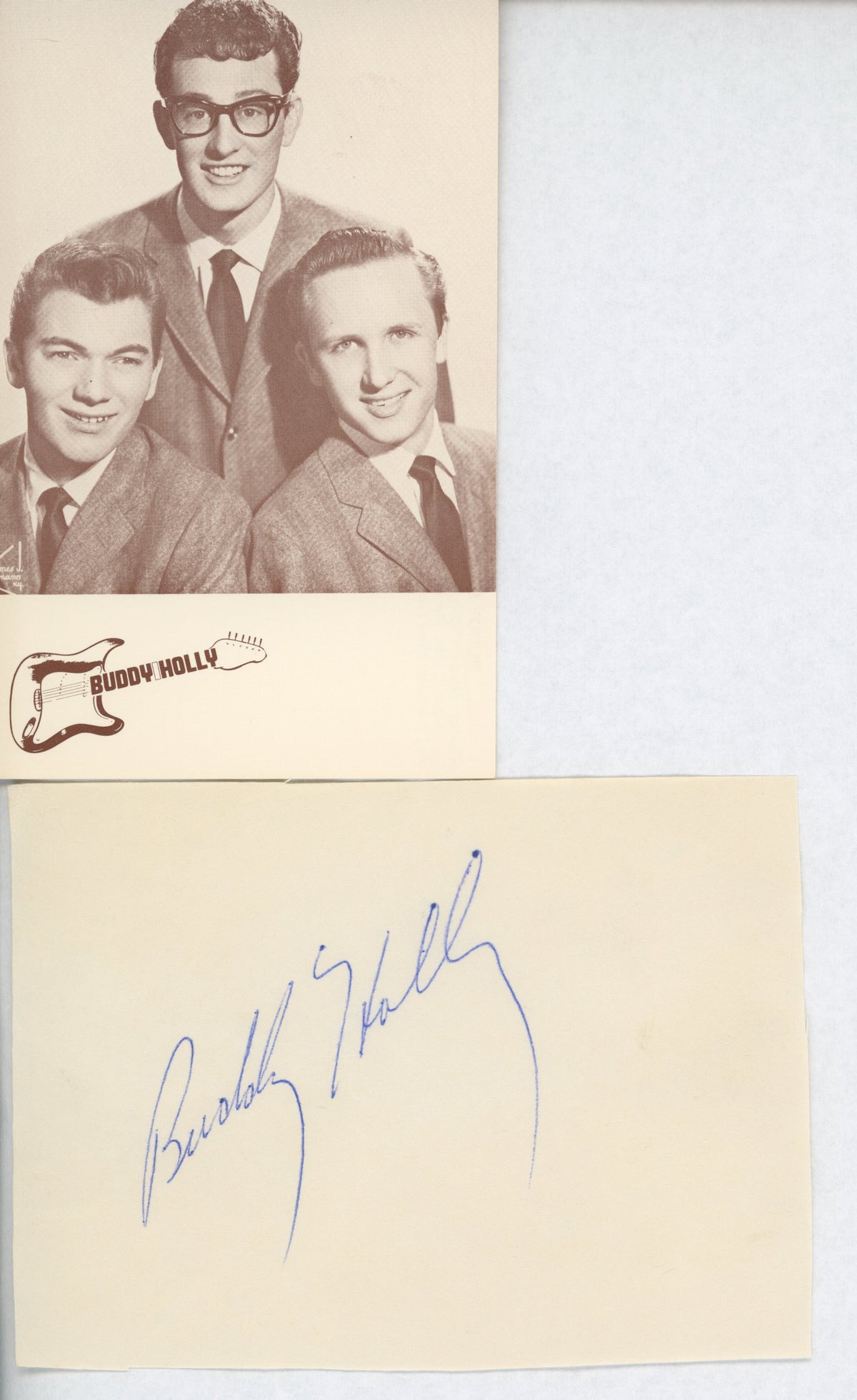 Buddy Holly signature cut. GFA Authenticated