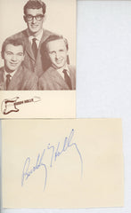 Buddy Holly signature cut. GFA Authenticated