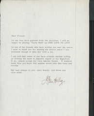 One Life To Live Ellen Holly signed fan letter