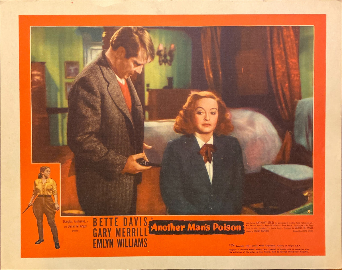 Gary Merrill, and Emlyn Williams "Another Man's Poison" original lobby card