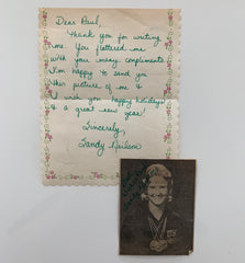 Olympian Sandy Neilson handwritten and signed letter and signed photo