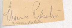 Marcia Ralston original signature