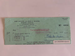 John McGivern signed check