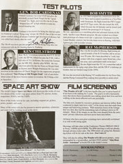Test Pilots Ken Chilstrom Signed Newspaper Clipping