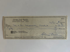 Gloria Pall signed check
